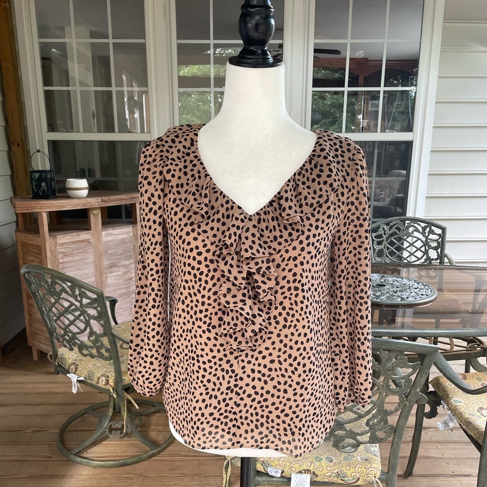 NWT J Crew leopard blouse
